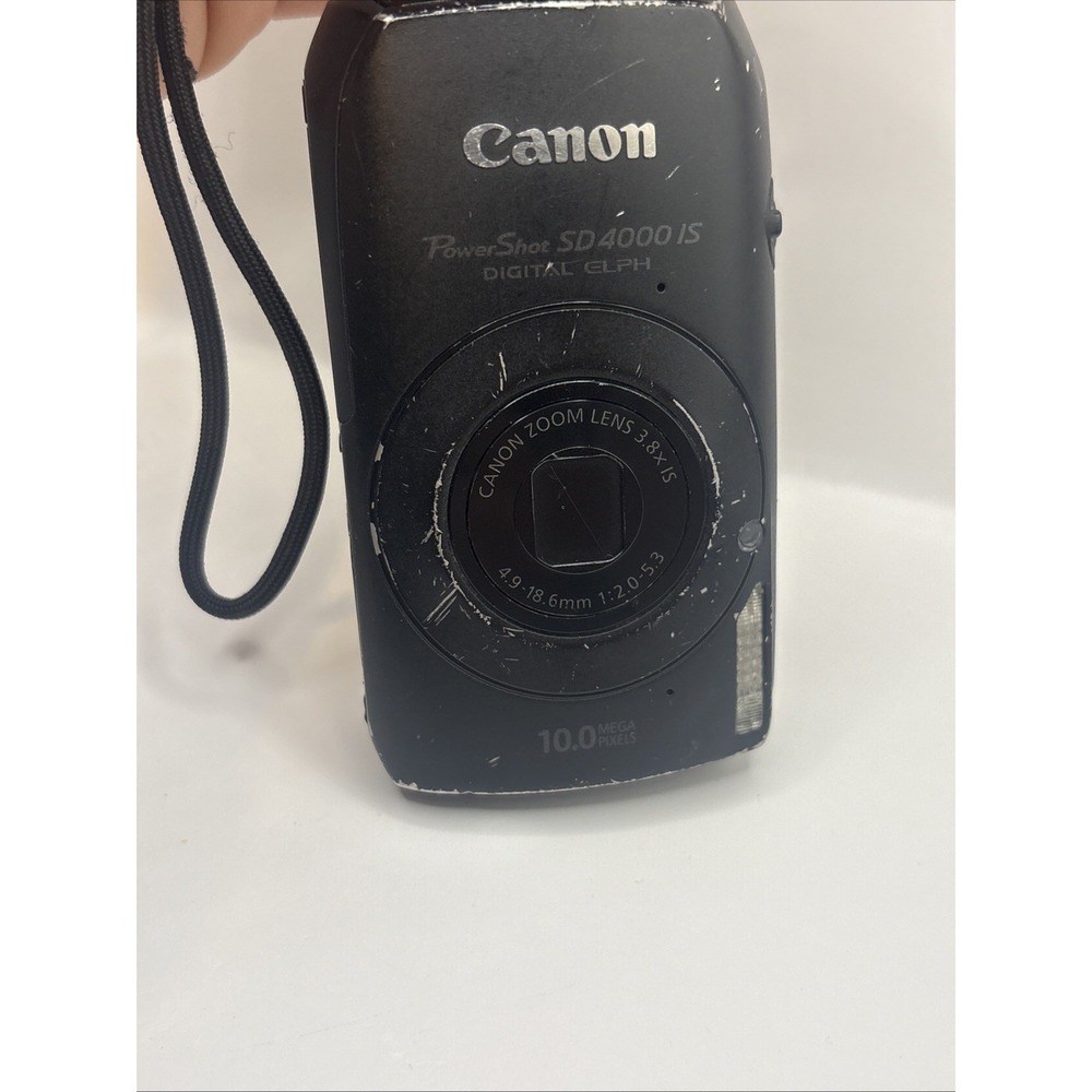 Canon PowerShot SD 4000 IS Digital ELPH 10MP Black Digital Camera Bundle Tested - Picture 6 of 16